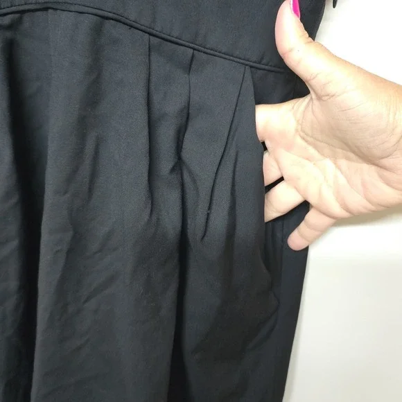Kenzo Womens Black Front Wrap Knee‎ Length Dress Sz 38 Academia Office Business